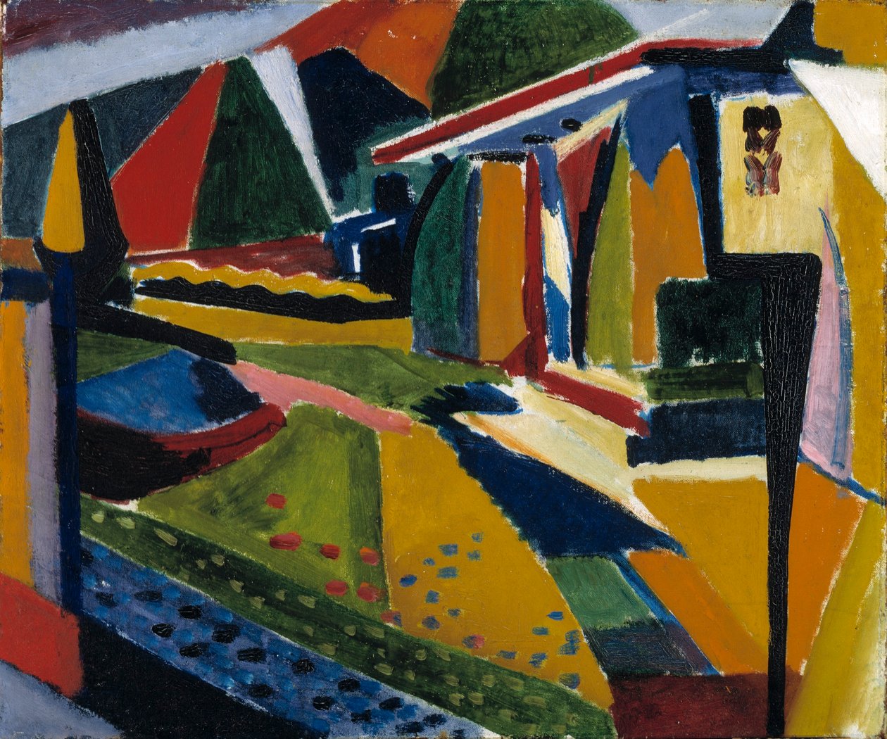 Abstrakt landskab af H. Lyman Sayen