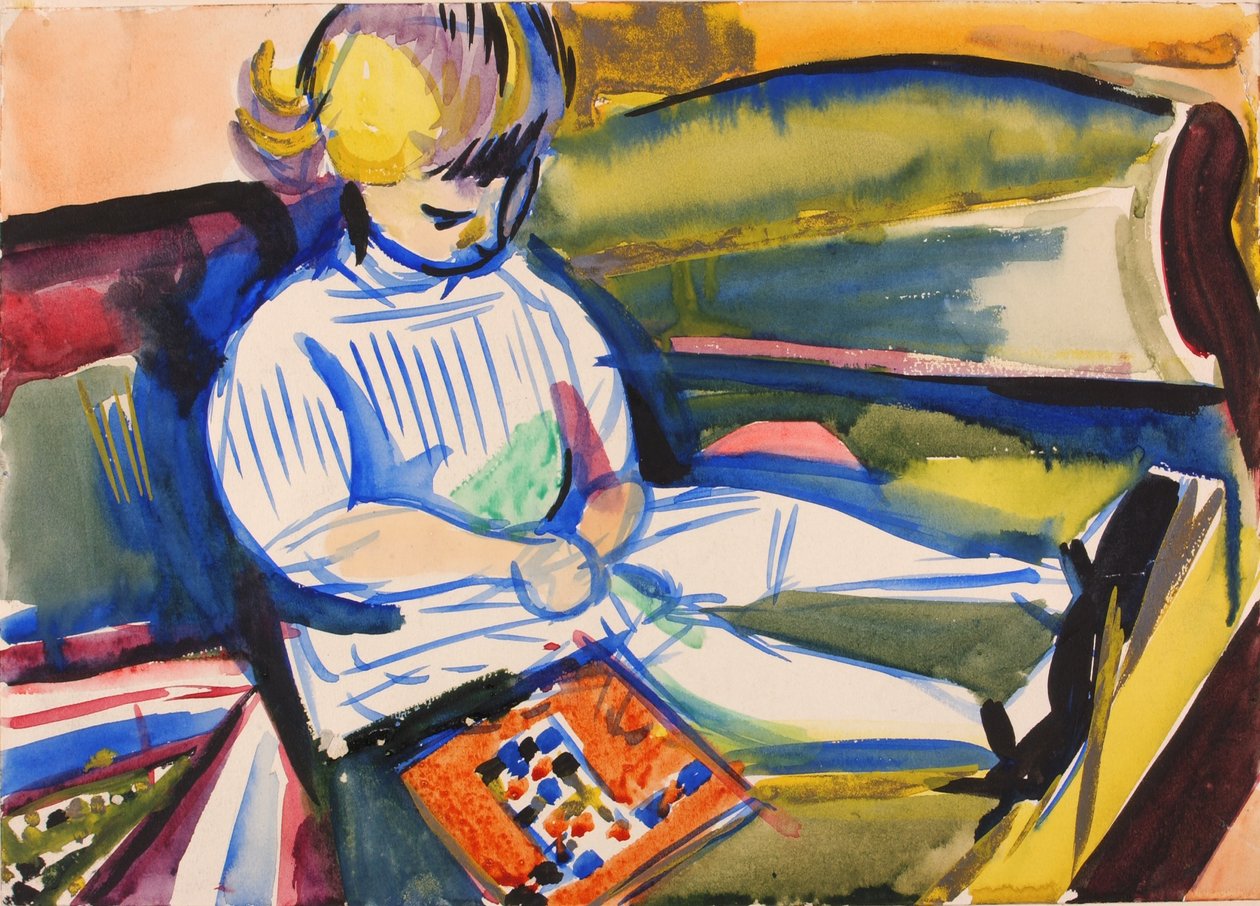 Barn på sofa af H. Lyman Sayen
