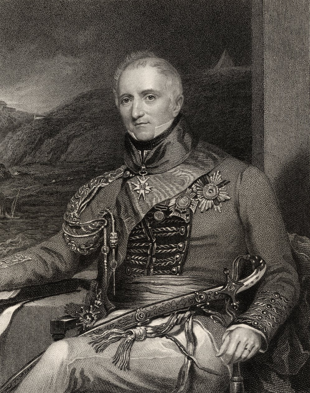Sir Rufane Shaw Donkin, graveret af W. Holl, fra 
