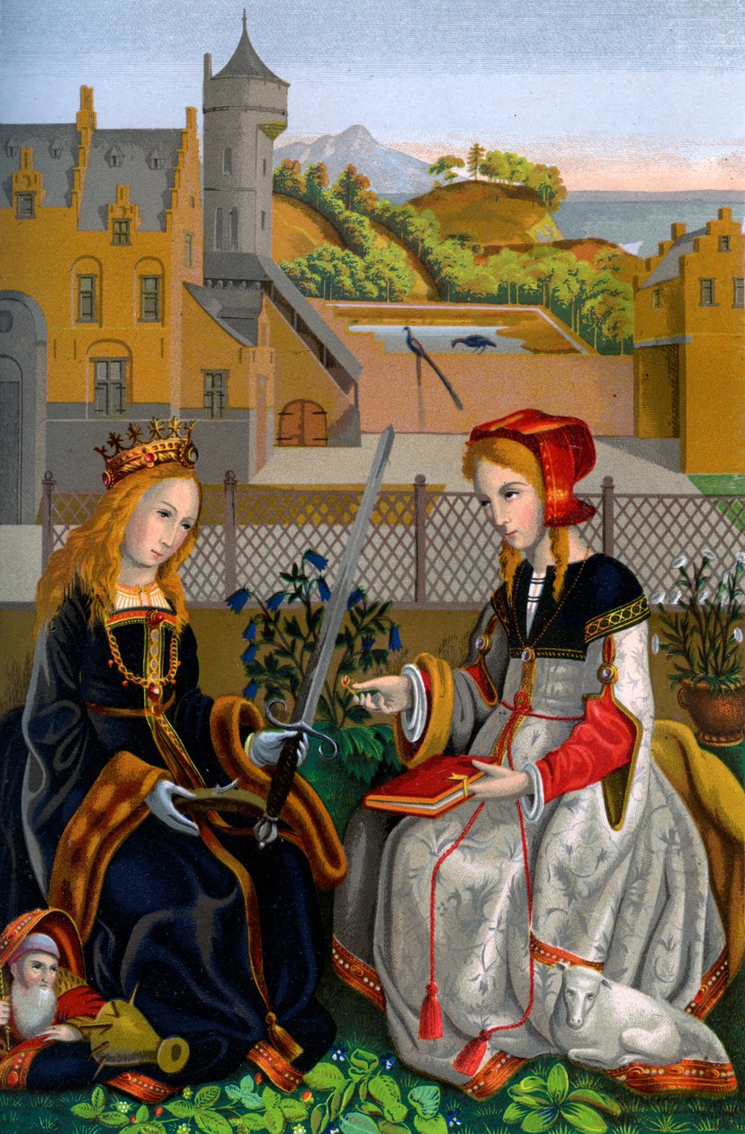 Saint Catherine of Alexandria, 15. århundrede 1849. af H Moulin