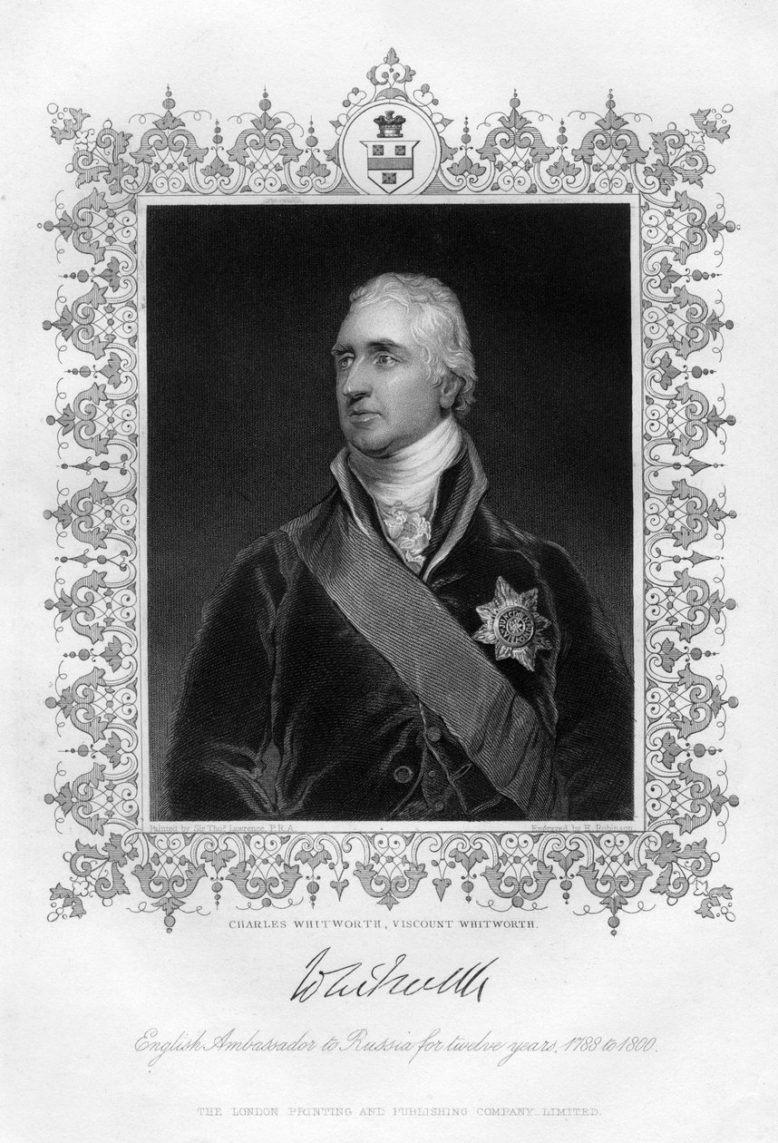 Charles Whitworth, Viscount Whitworth, 1800-tallet af H. Robinson