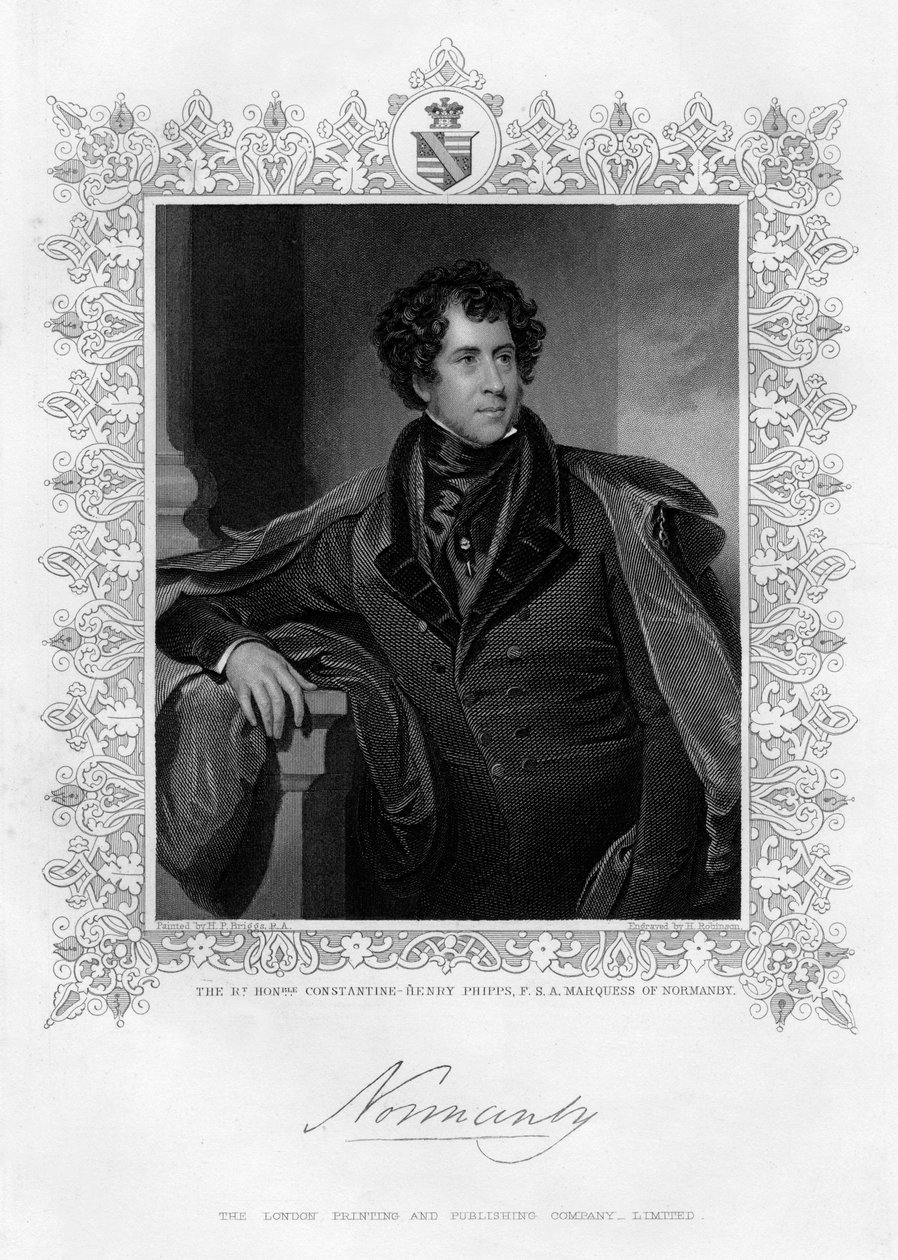 Constantine Henry Phipps, markis af Normandiet, 1800-tallet af H. Robinson