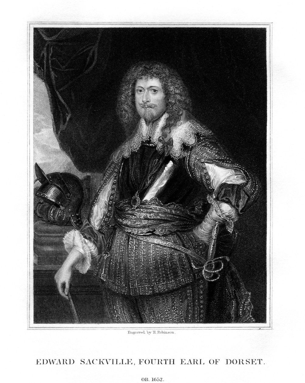 Edward Sackville, 4. jarl af Dorset, engelsk soldat og statsmand, 1829. af H. Robinson