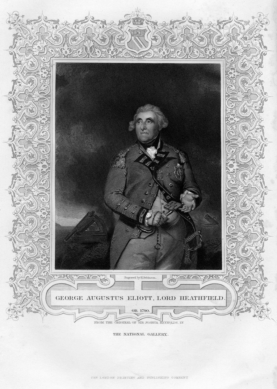 George Augustus Eliott 1717-1798, 1. Baron Heathfield, 1800-tallet. af H. Robinson