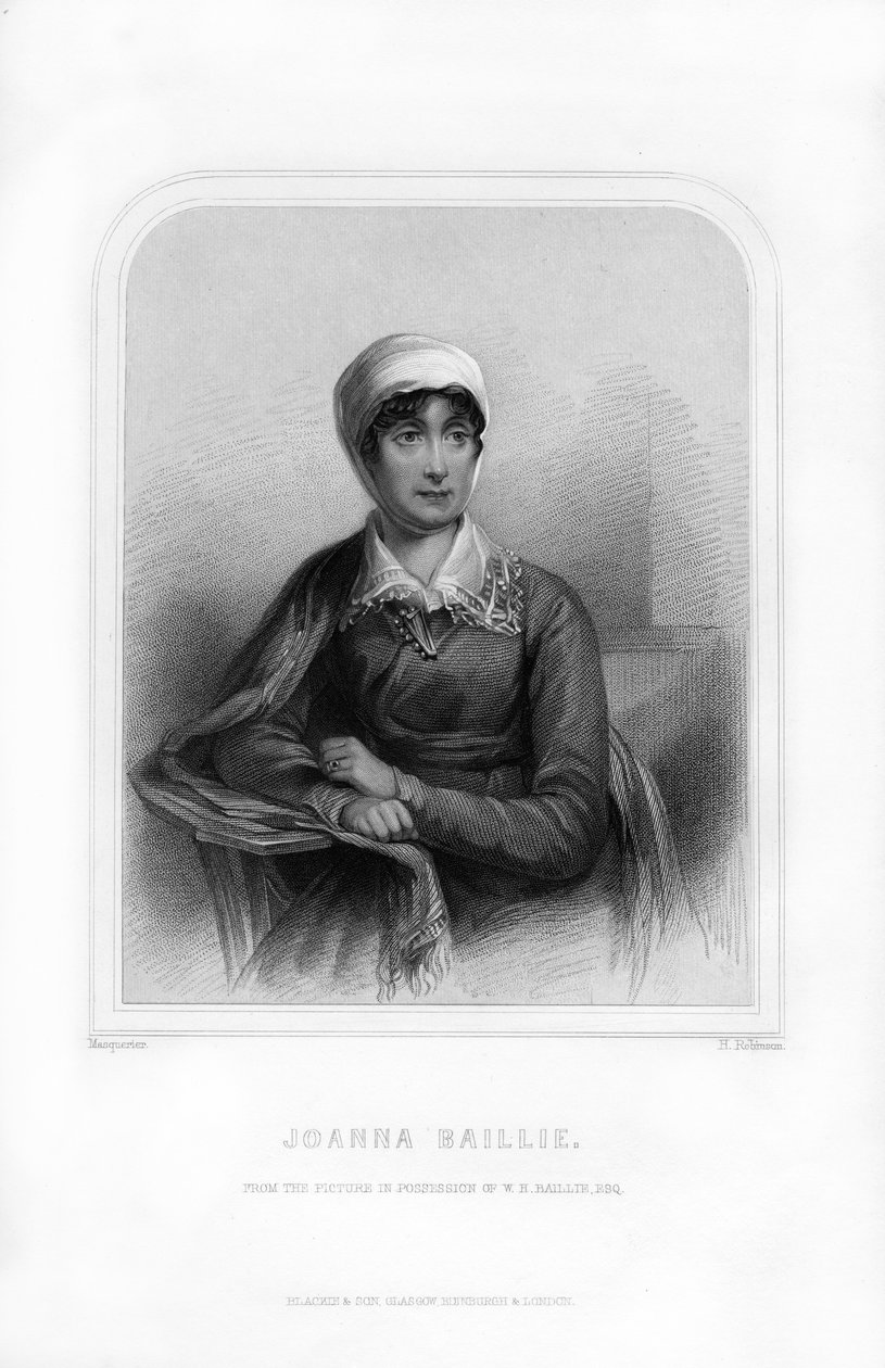 Joanna Baillie, skotsk digter og dramatiker, 1870 af H. Robinson