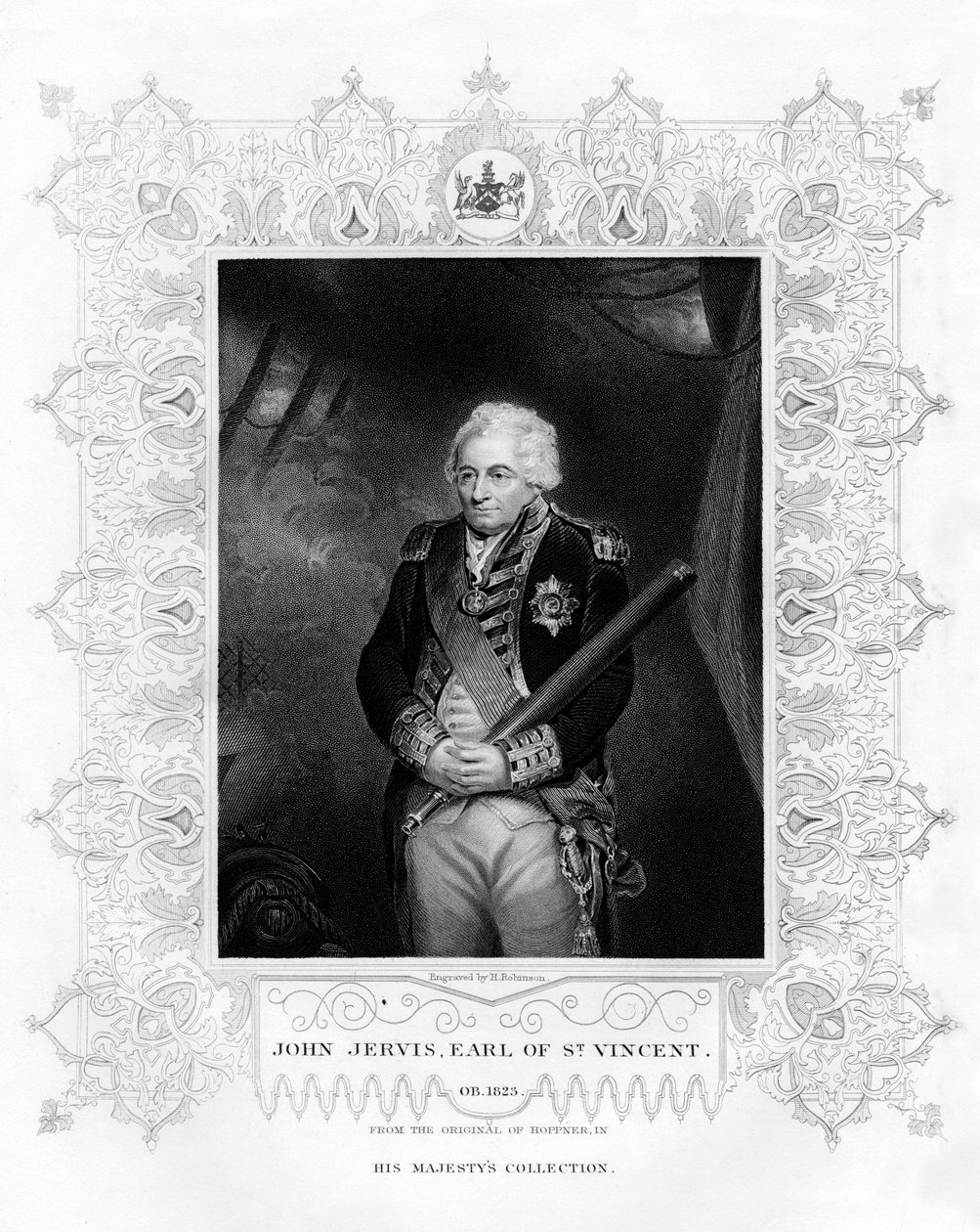 John Jervis, 1. jarl af St. Vincent, admiral i Royal Navy, 1800-tallet. af H. Robinson