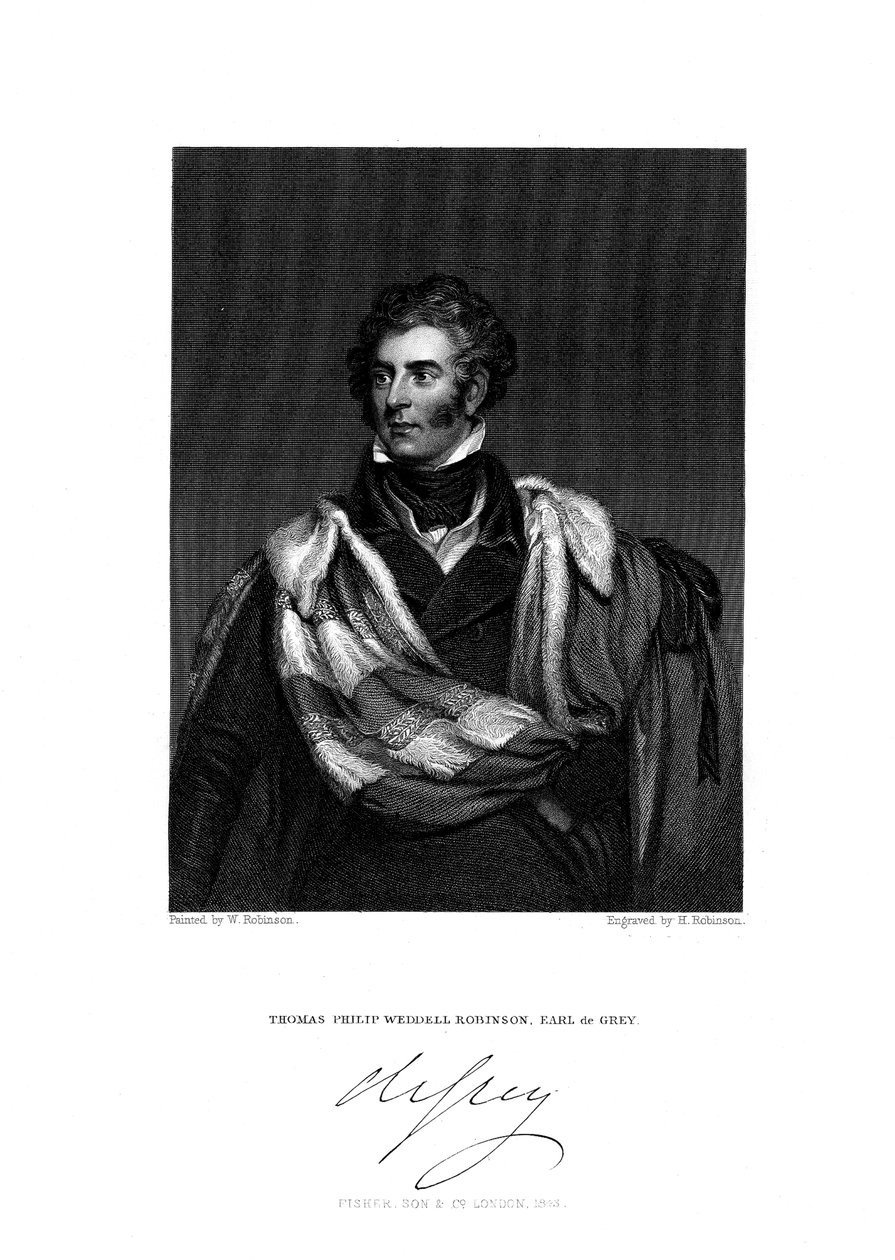 Thomas Philip Robinson, 2. jarl de Grey, 1781-1859, 1844. af H. Robinson