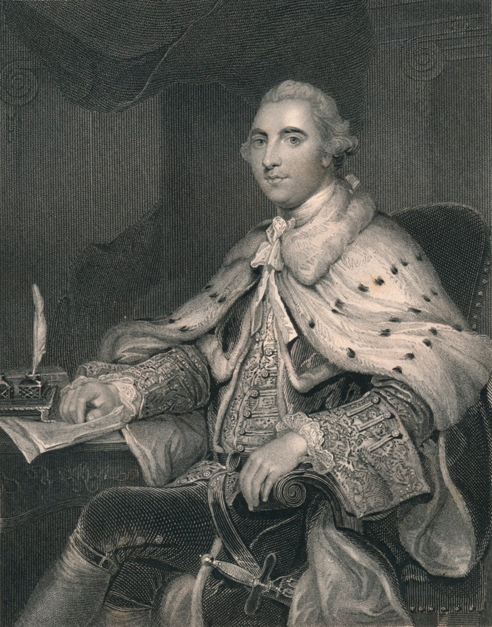 William Fitz-Maurice Petty, First Marquis of Lansdowne, c1766, begyndelsen af midten af det 19. århundrede. af H. Robinson