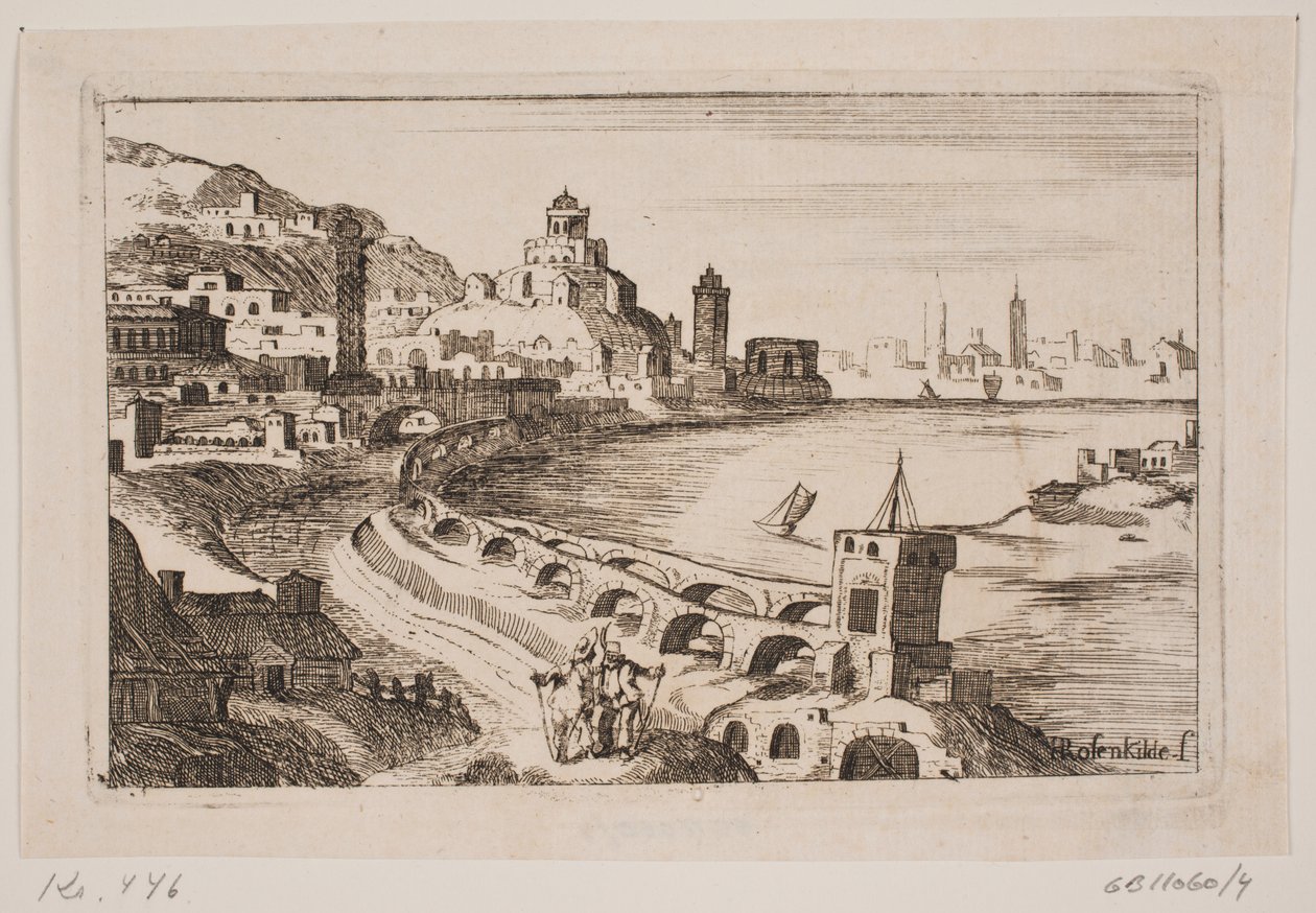 Flodbred med orientalsk by af H. Rosenkilde
