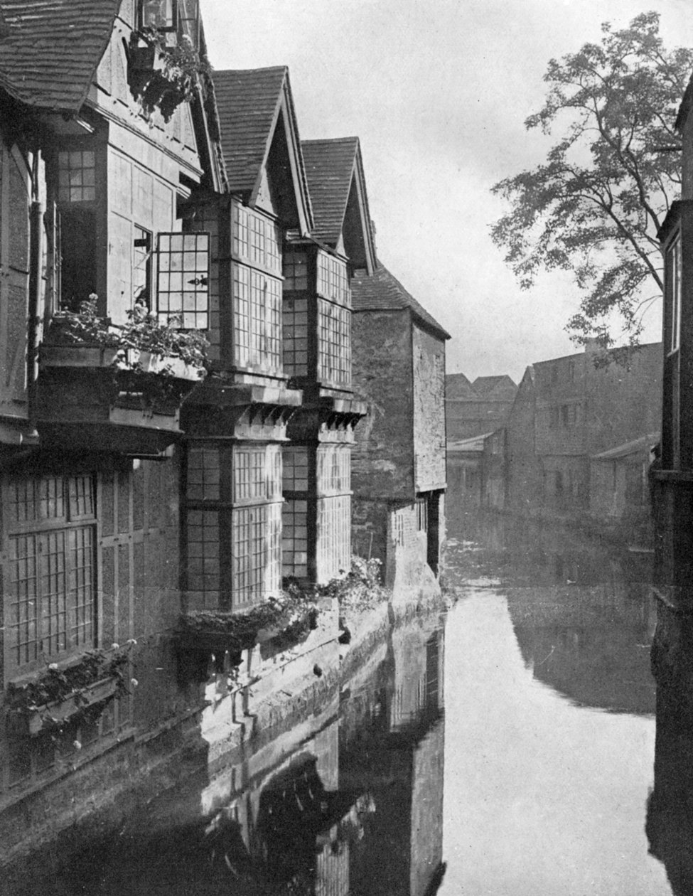 The Weavers House ved floden Stour, Canterbury, Kent, 1924-1926. af H. S. Newcombe
