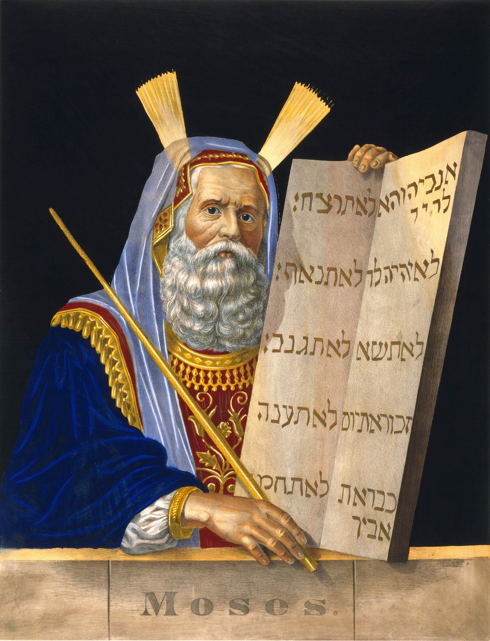 Moses holder lovens bord - ill. af H. Schile af H. Schile