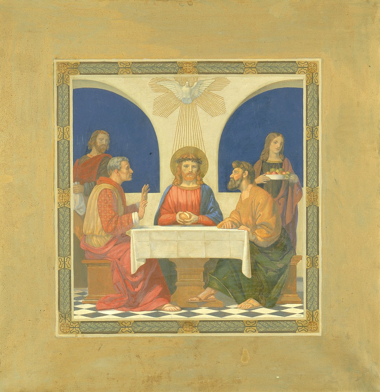Nadver i Emmaus, 1915-1925. af H. Siddons Mowbray