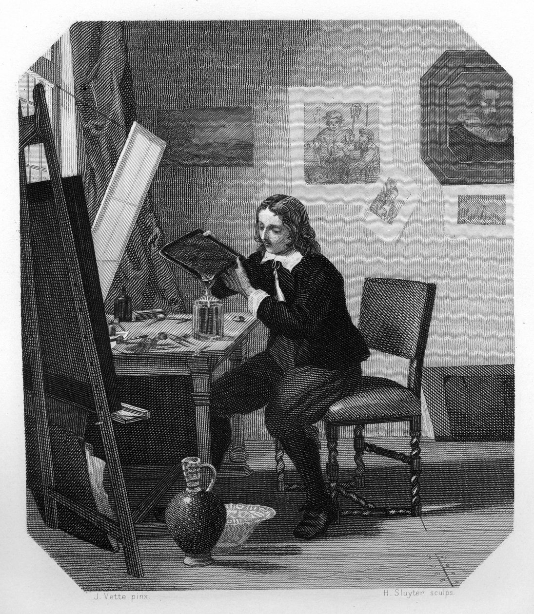 Cornelis Visscher, hollandsk gravør fra det 17. århundrede, c1870 af H. Sluyter