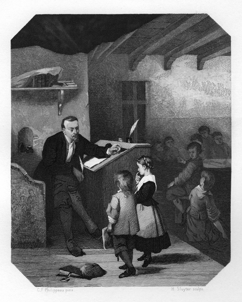 Gysbert Japiks, 1600-tallets frisiske forfatter, digter, skolelærer og kantor, c1870 af H. Sluyter