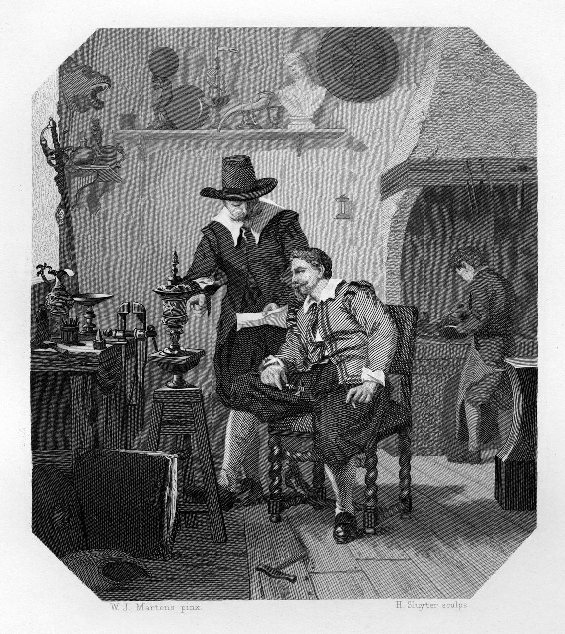 Paulus og Adam van Vianen, hollandske sølvsmede, c1870 af H. Sluyter