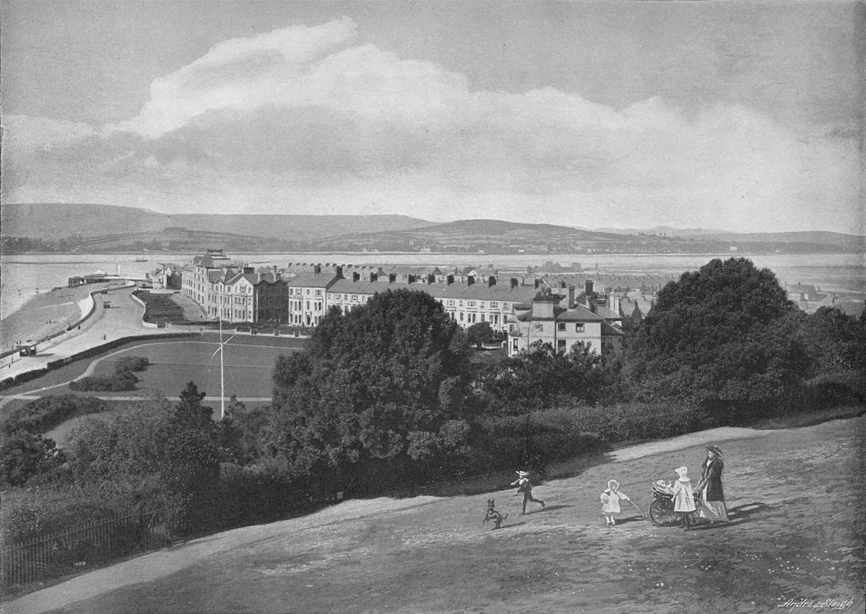 Exmouth, fra Beacon, c1896 af H. T. Cousins