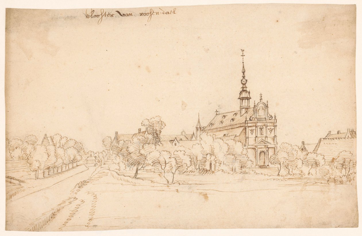 Klosteret Roosendael i Walem, mellem træer af H. van Wel (attributed to)