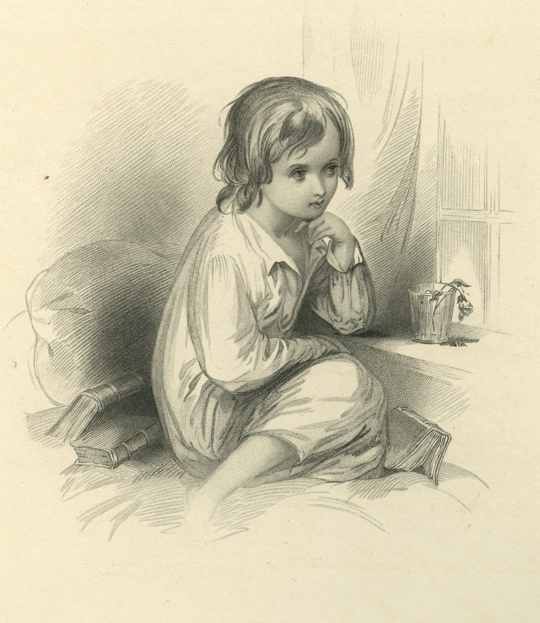 Dombey und Son - Lille Paul Dombey af Hablot Knight Browne