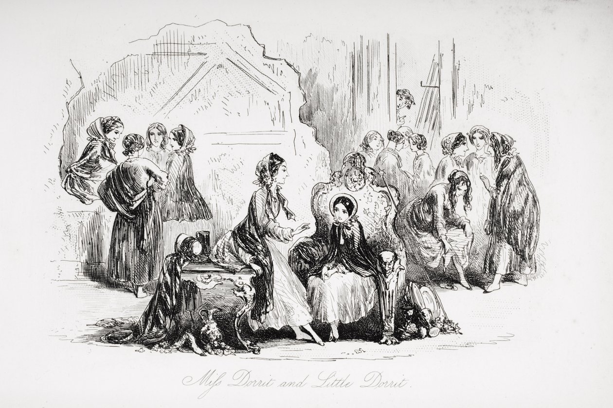 Frøken Dorrit og Lille Dorrit, illustration fra 