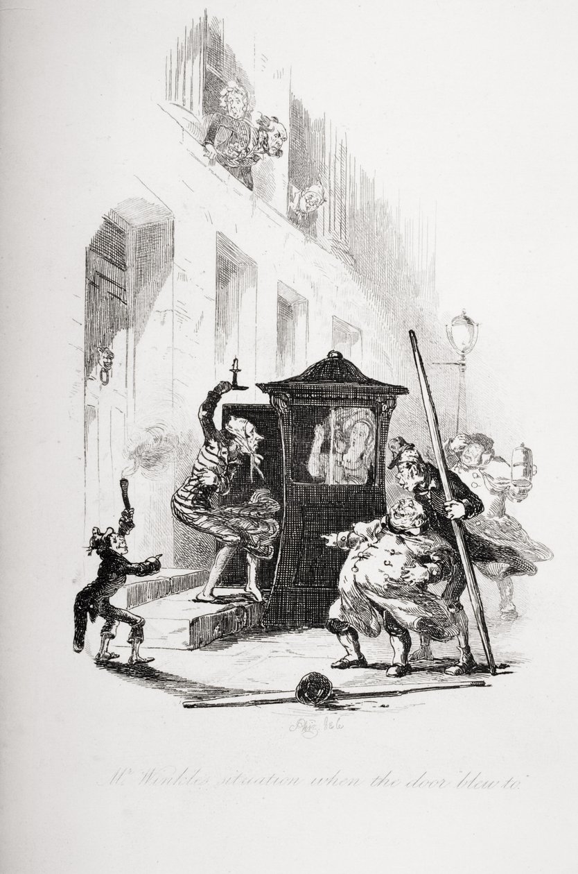 Mr. Winkles situation, da døren blæste til, illustration fra 