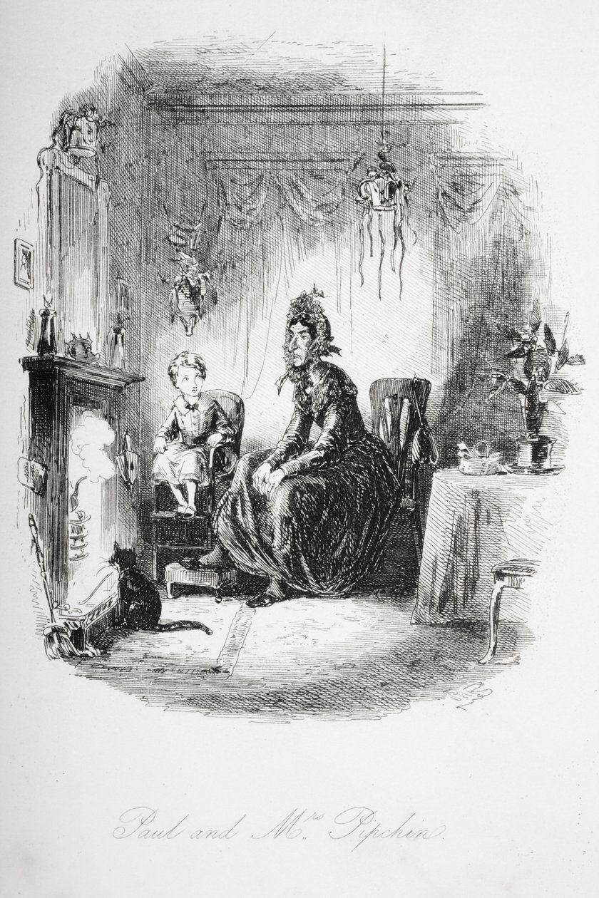 Paul og fru Pipchin, illustration fra 