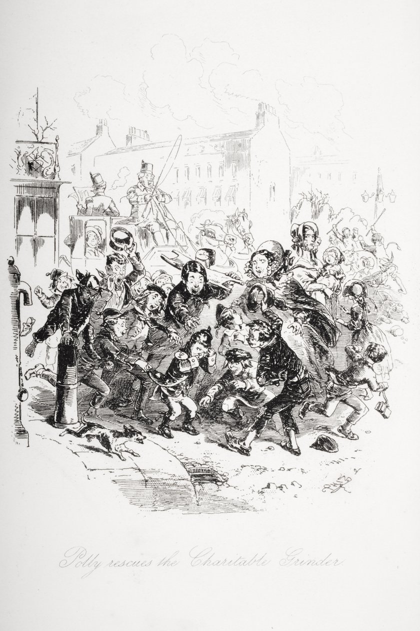 Polly redder Charitable Grinder, illustration fra 