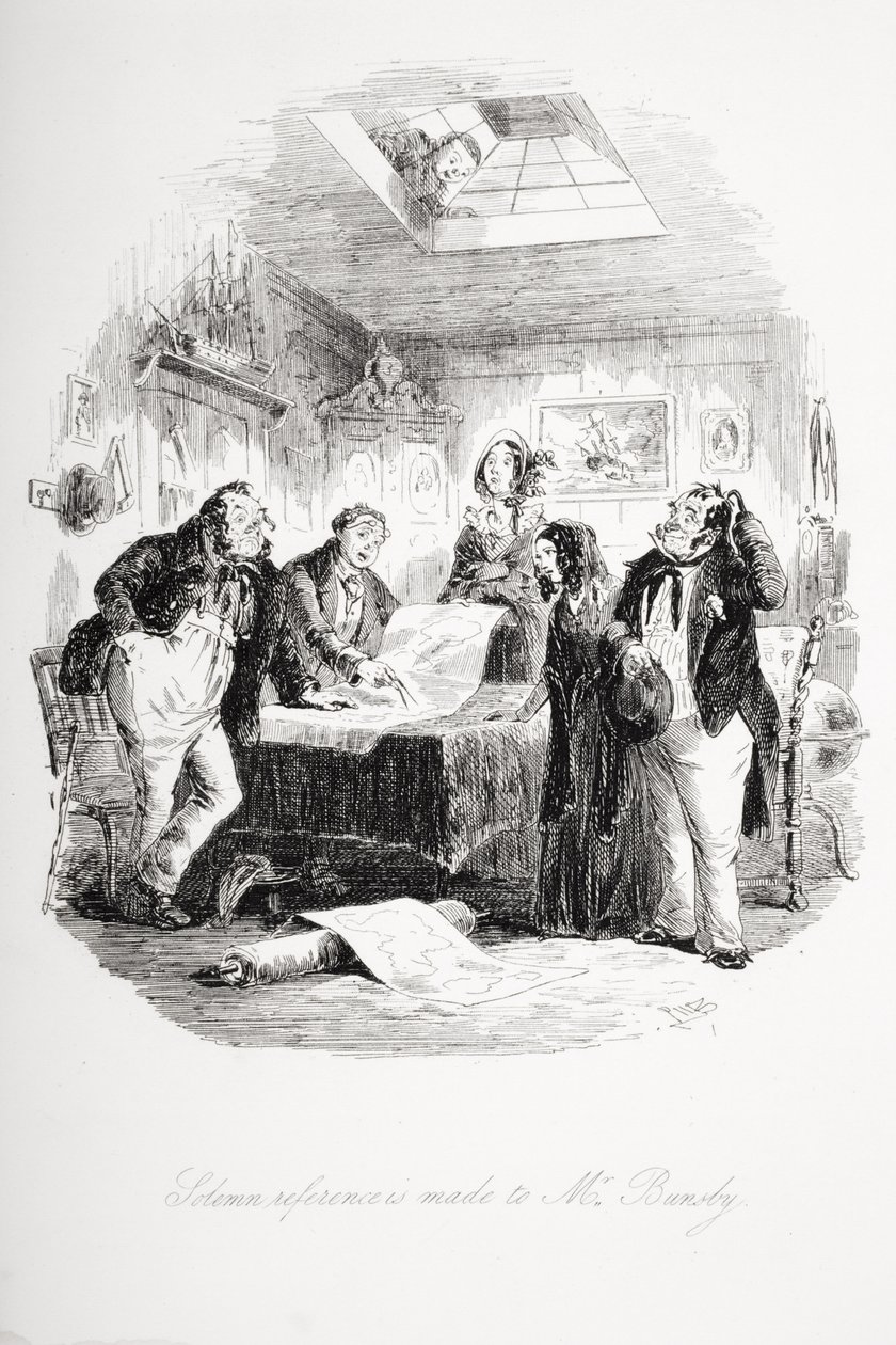 Der henvises højtideligt til Mr. Bunsby, illustration fra 