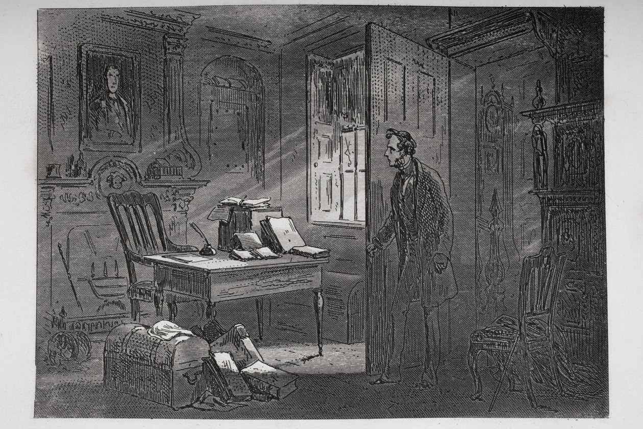 Rummet med portrættet, illustration fra 