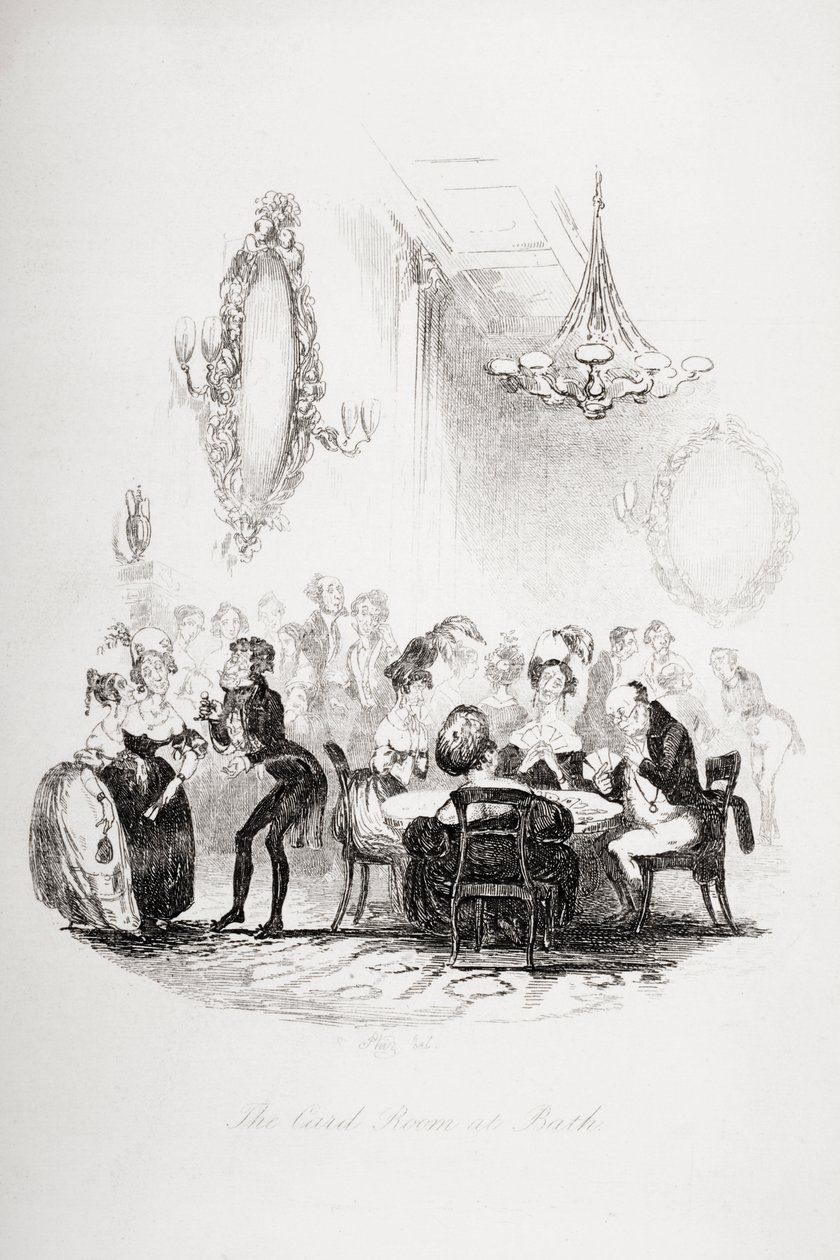 Kortrummet i Bath, illustration fra 