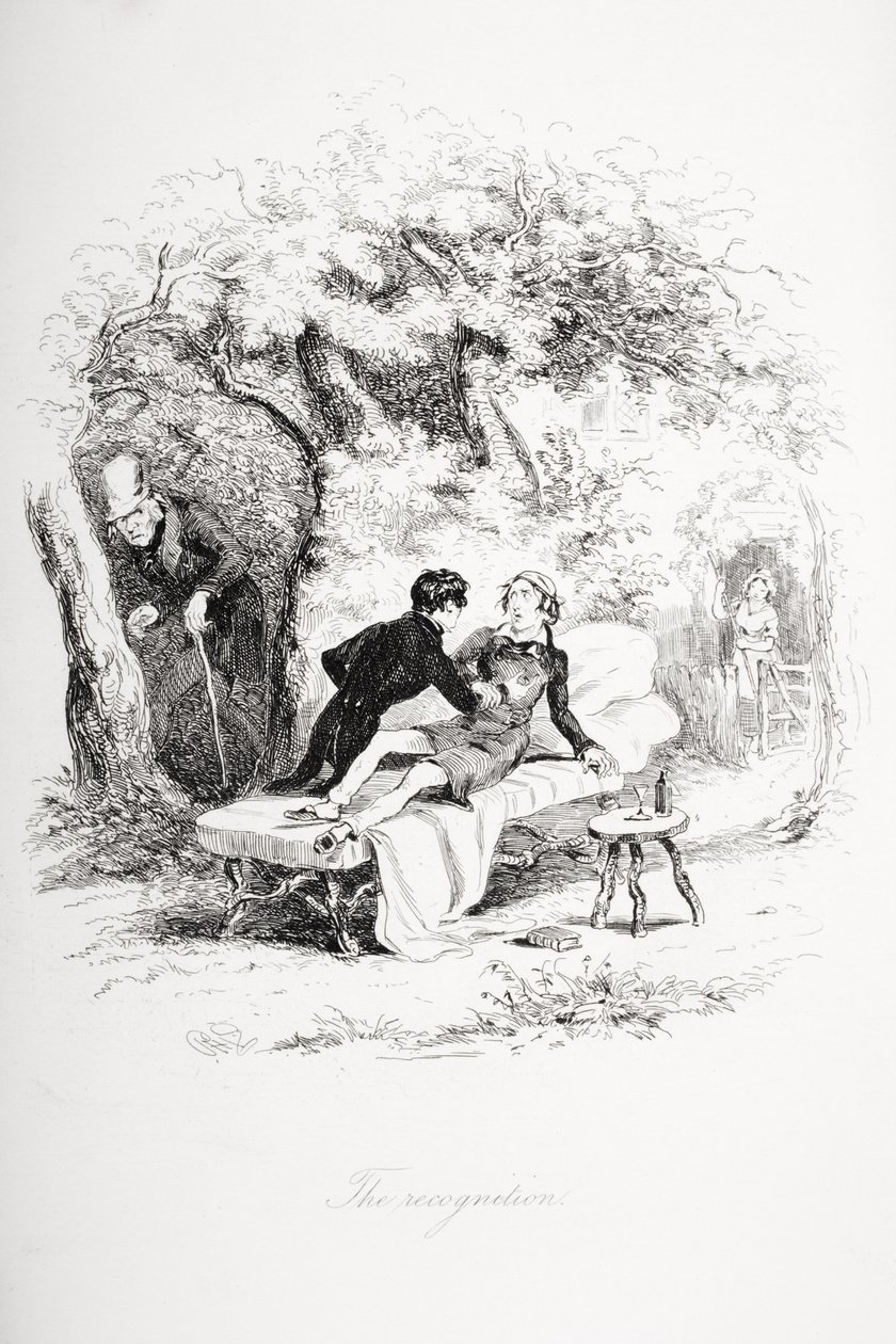 Anerkendelsen, illustration fra `Nicholas Nickleby