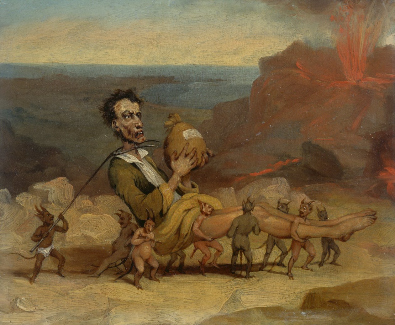 En karikatur af Edward Bulwer Lytton (1803-1873) af Hablot Knight Browne