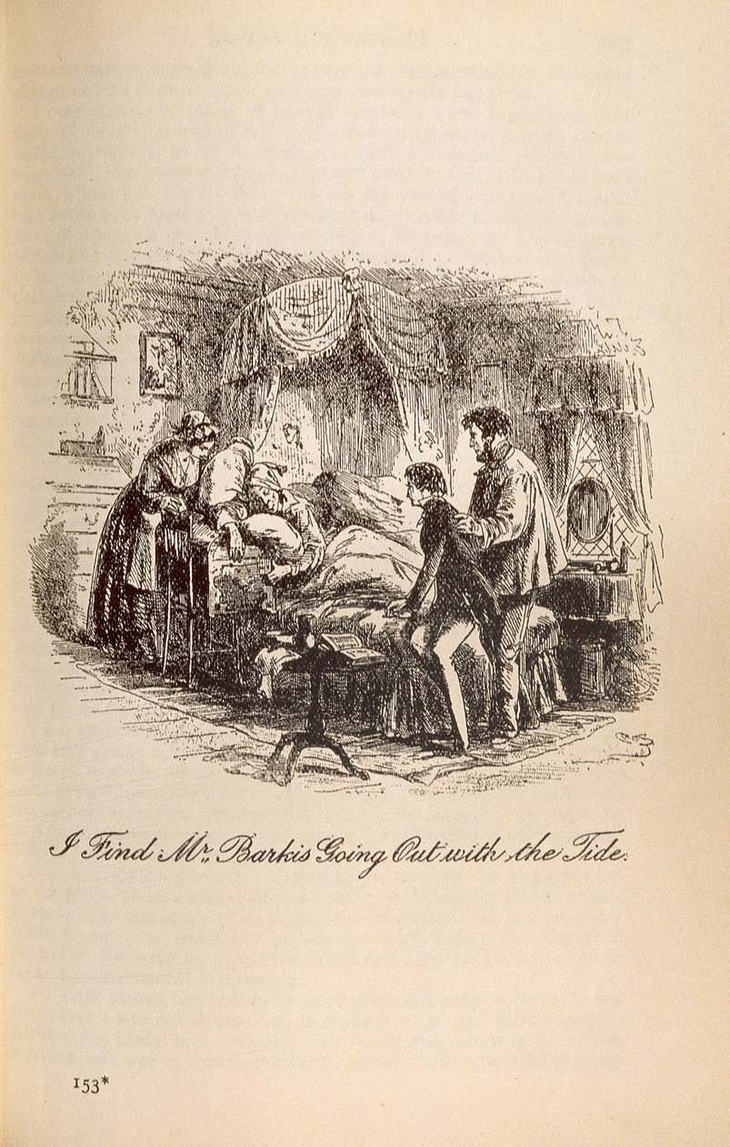 I Find Mr Barkis Going Out with the Tide, fra David Copperfield af Charles Dickens (1812-70) af Hablot Knight Browne