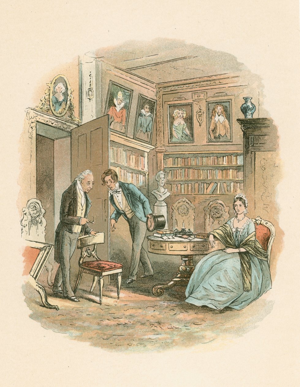 Scene fra Bleak House af Charles Dickens, 1852-1853 af Hablot Knight Browne