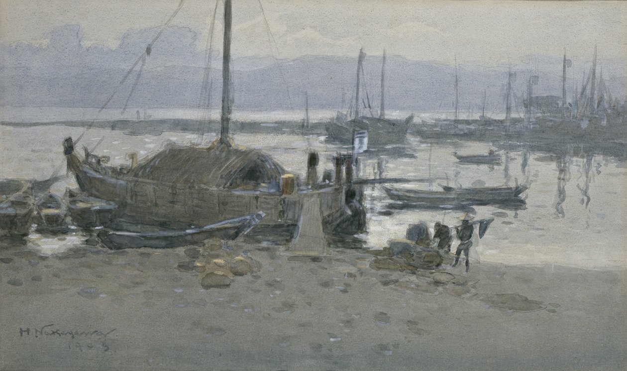 Tanabe Havn af Hachir Nakagawa