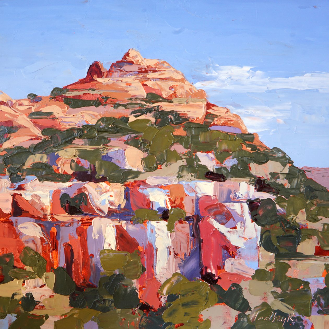 Midday Colors, Sedona, ca. 2022 (olie på panel) af Hadley Rampton