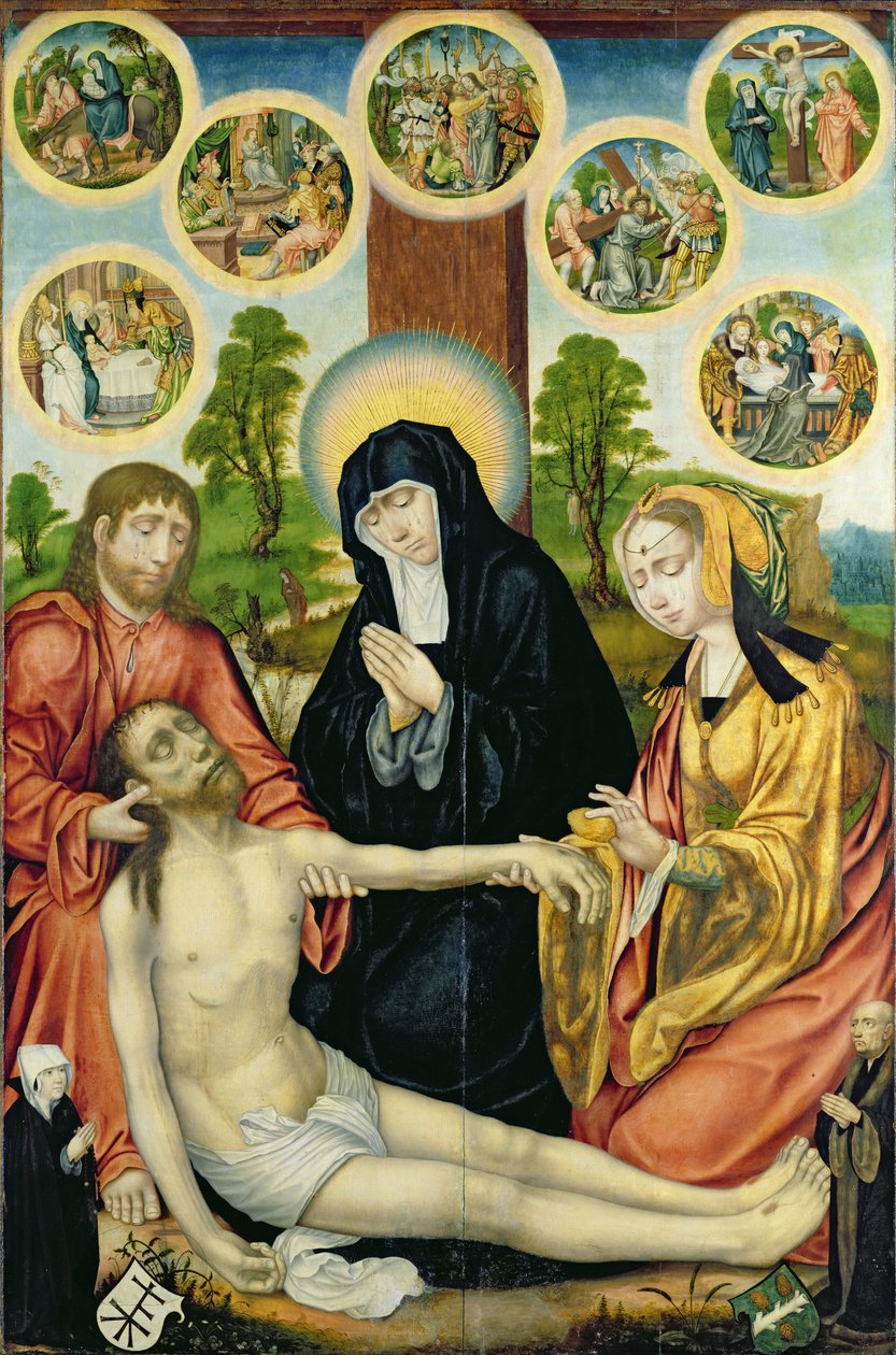 The Lamentation of the Dead Christ, ca. 1520 (se 150819 og 150820) af Hamburg Master
