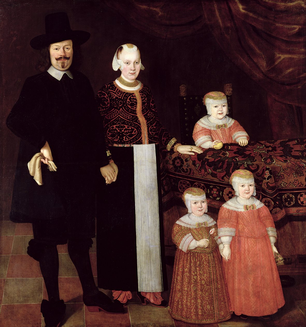 Portræt af en Hamborgfamilie, ca. 1640 af Hamburg Master