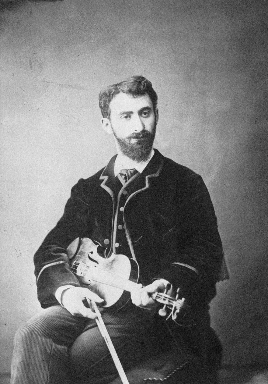 Portræt af violinisten og komponisten Tivadar Nachéz 1859-1930. af Hamburg . Photo studio Ferdinand Braune