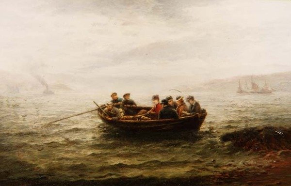 Gå i kirke ved hjælp af låsen (olie på lærred) af Hamilton Macallum