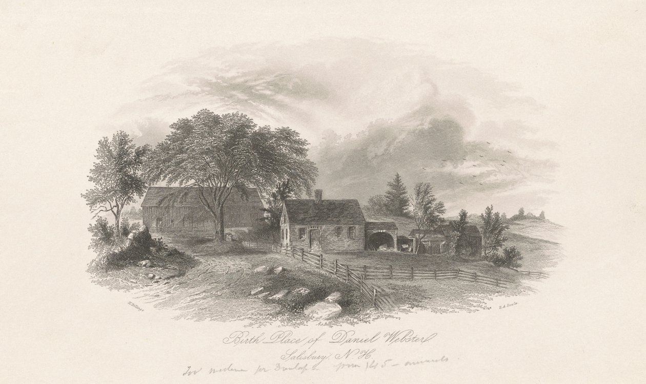 Fødested for Daniel Webster, Salisbury, New Hampshire af Hammat Billings
