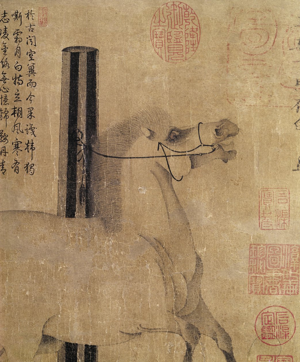 Night-Shining White, Tang-dynastiet (618-907) ca. 750 (blæk på papir) af Han Gan