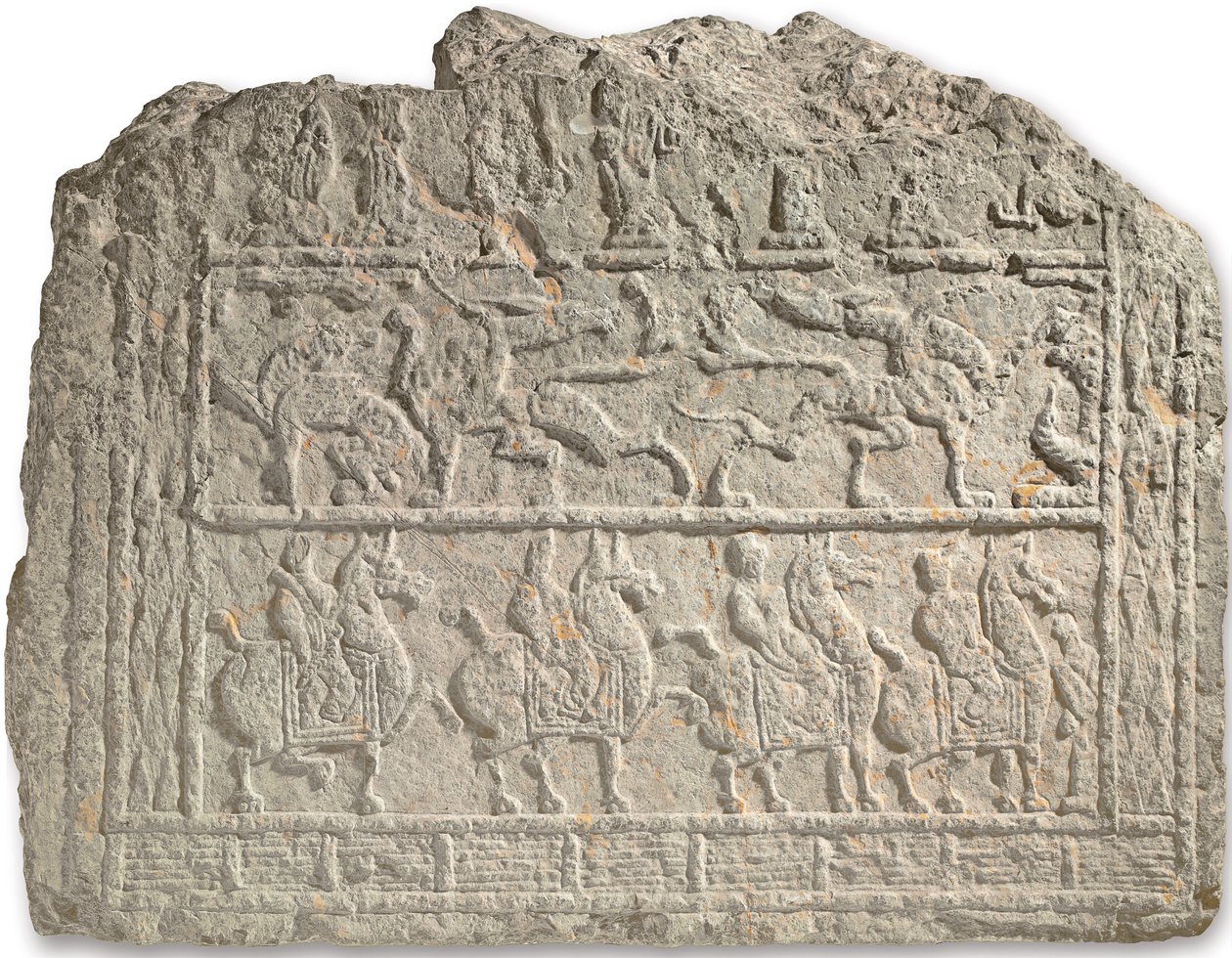 Sjældent stort gravrelief af Han Dynasty Chinese School