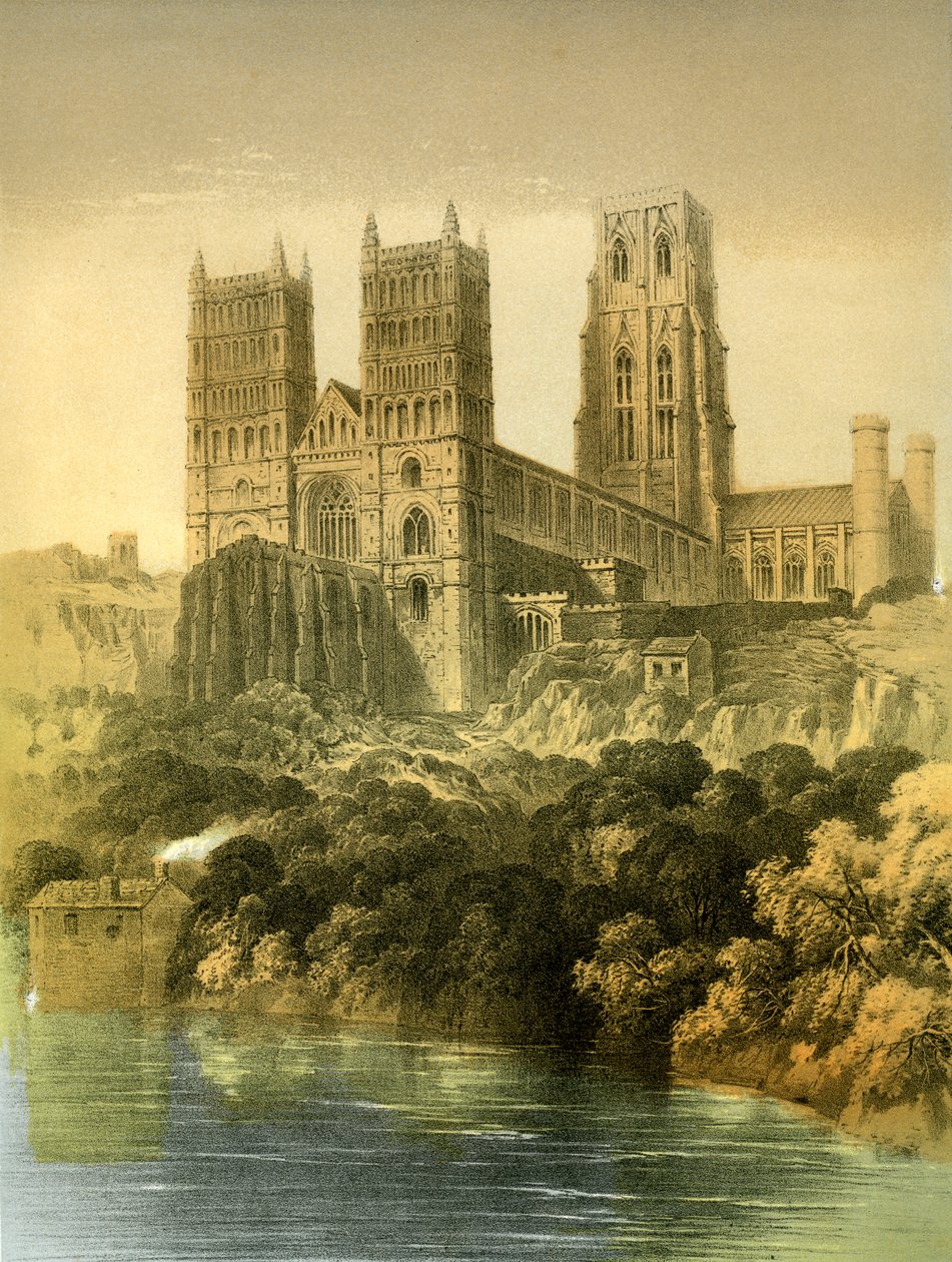 Durham Cathedral, County Durham, c1870. af Hanhart