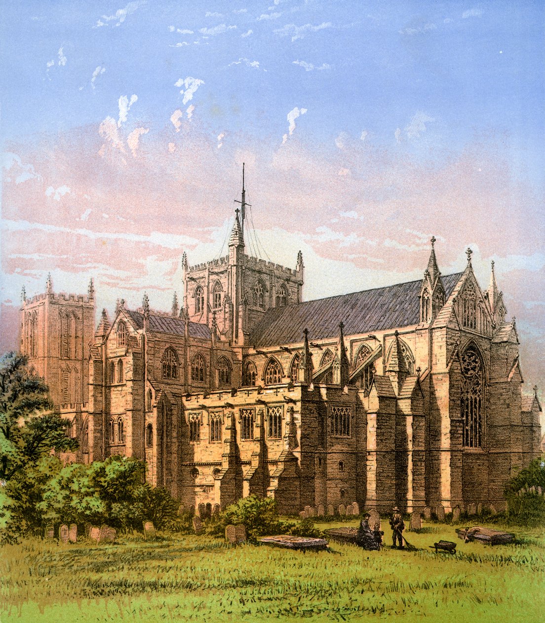 Ripon Cathedral, Yorkshire, c1870 af Hanhart