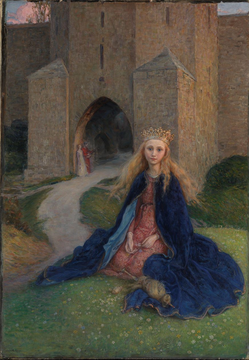 Prinsesse med spindel, 1896 af Hanna Pauli