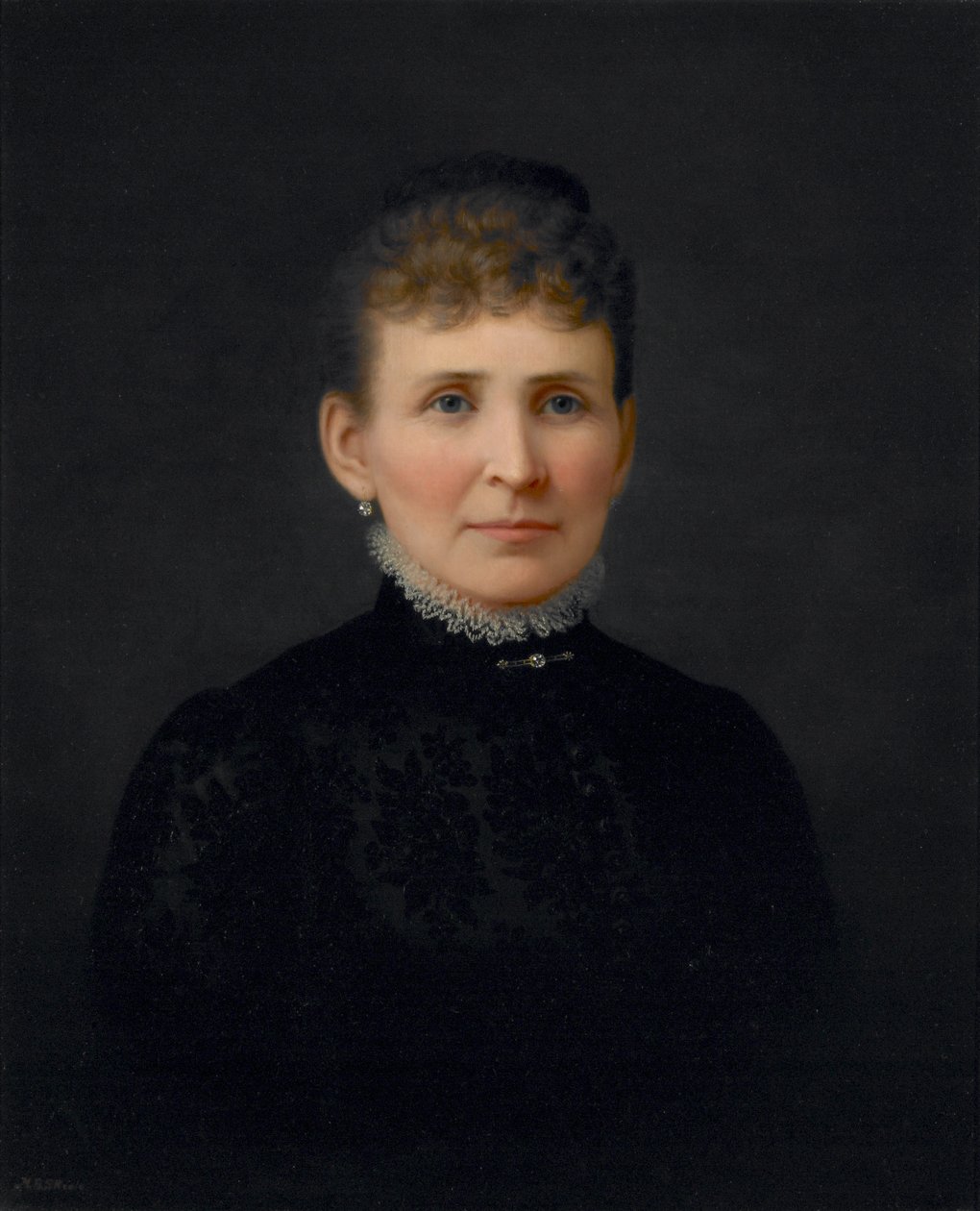 Portræt af en kvinde, ca. 1886 (olie på lærred) af Hannah Brown Skeele