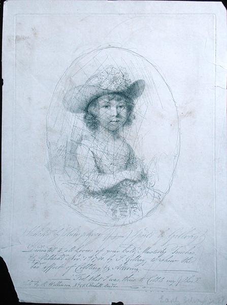 A Sketch, forkælet af James Gillray (1757-1815) 1781 (sølvspids på papir) af Hannah Humphrey