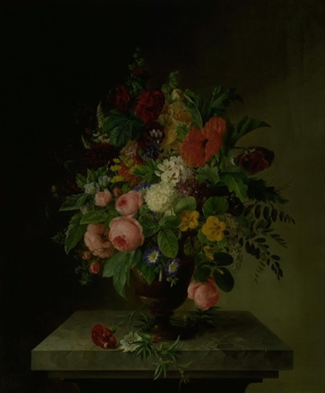 En vase med blomster af Hanne Hellesen