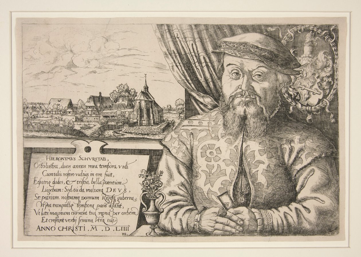 Portræt af Hieronymous Schurstab (1512-efter 1554) af Hanns Lautensack