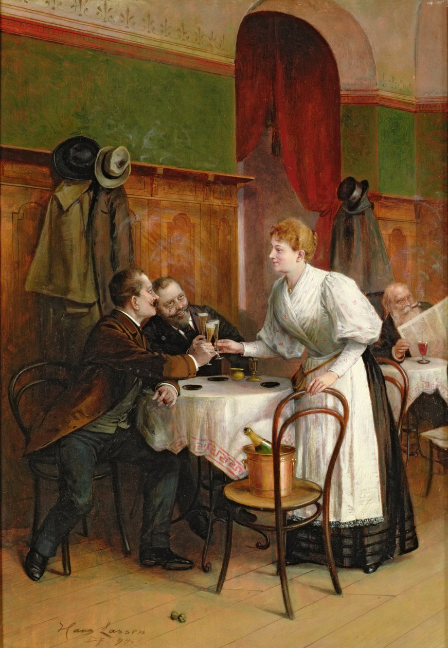 Drikker deres sundhed (olie) af Hans August Lasser